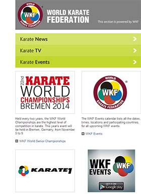 Do you know we have a brand new section devoted to karate sponsored by the World Karate Federation?