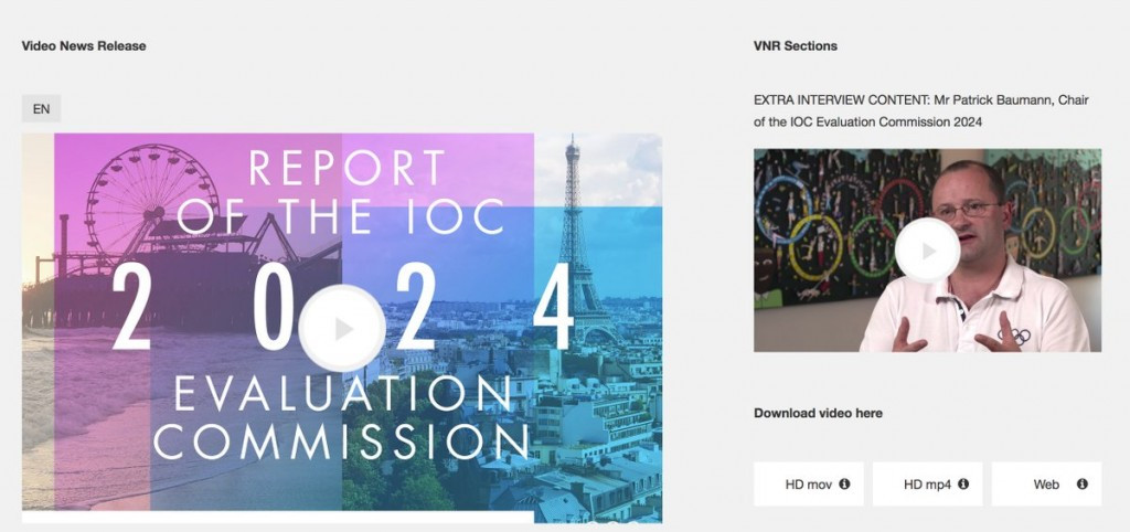 Both Los Angeles and Paris' bids for the 2024 Olympic and Paralympic Games were praised in the IOC Evaluation Commission report by chairman Patrick Baumann ©IOC