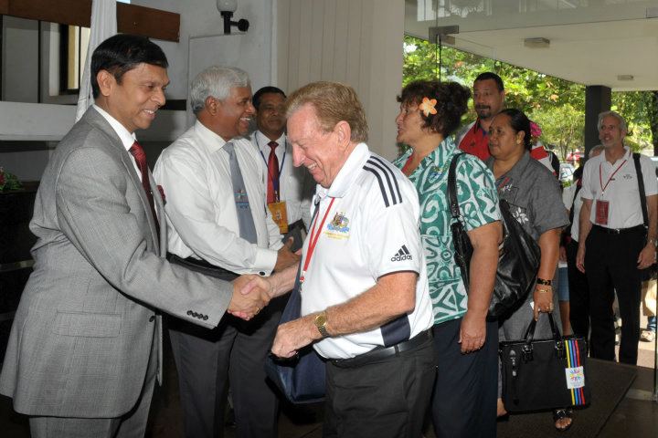 Ajith Nivard_Cabraal_welcomes_Oceania_delegates_during_visit_October_2011