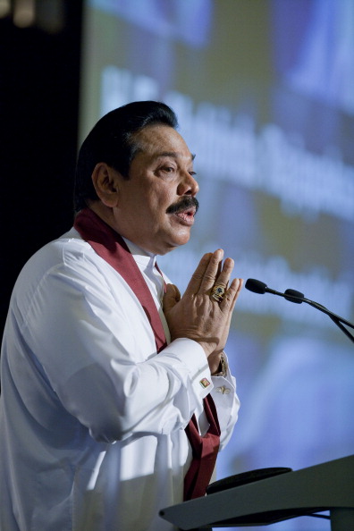 Mahinda Rajapaksa_addresses_Commonwealth_Summit_sports_meeting_October_29_2011
