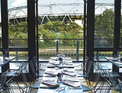 Formans restaurant_with_view_of_Olympic_Stadium