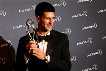 Novak Djokovic_with_Laureus_award_February_6_2012