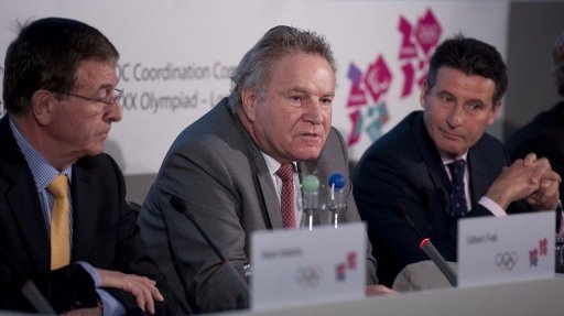 Denis Oswald_with_Gilbert_Felli_and_Sebastian_Coe_at_IOC_Coordination_Commission_March_30_2012