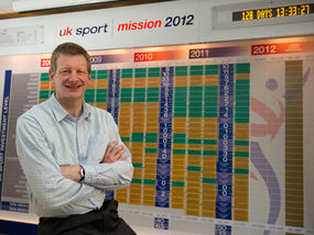 Peter Keen_in_front_of_London_2012_Mission_Board