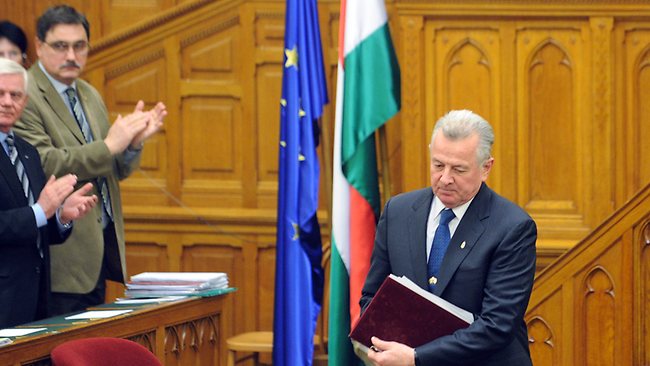 Pal Schmitt_after_resigning_as_President_of_Hungary_Budapest_Apri_20_2012