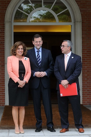 Alejandro Blanco_meets_Spanish_President_with_Madrid_Mayor_May_2012