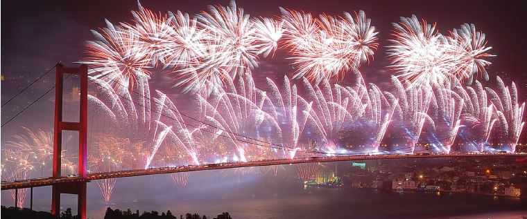 Bosphorus Bridge_with_fireworks