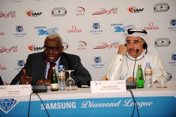 IAAF President_Lamine_Diack_and_QAAF_President_and_meeting_Director_Abdullah_Al_Zaini_10-05-12