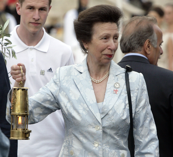 Princess Royal_with_Olympic_Flame_Athens_May_17_2012
