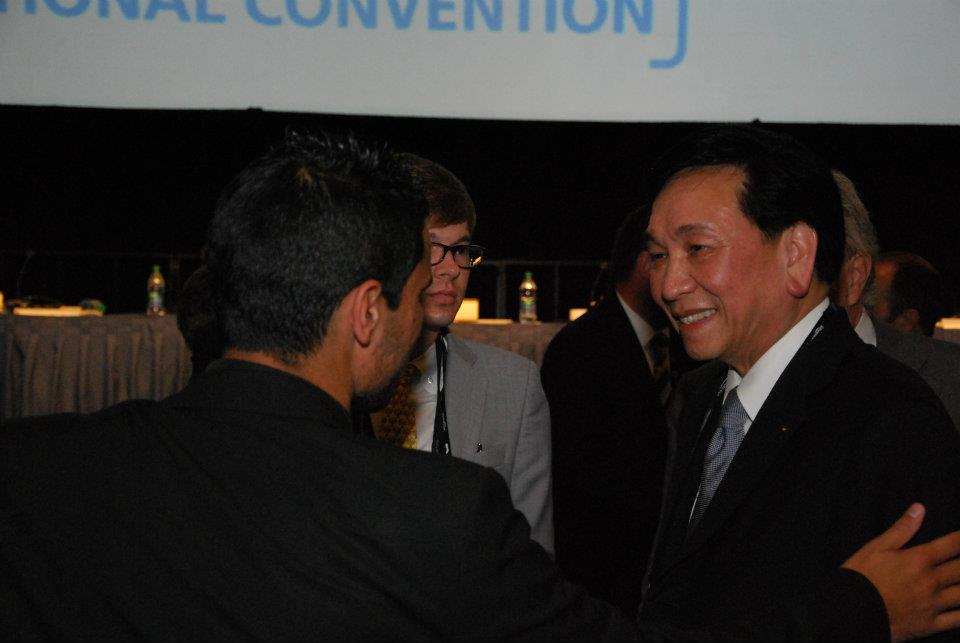 C K_Wu_congratulated_by_Tom_Degun_after_being_elected_onto_Executive_Board_Quebec_City_May_22_2012