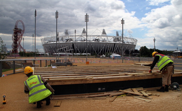 Finishing touches_at_the_London_Olympic_Stadium_July_20_
