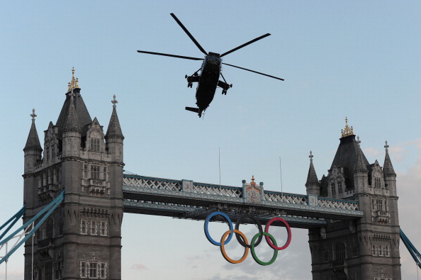 Helicopter and_Olympic_Flame_July_21_