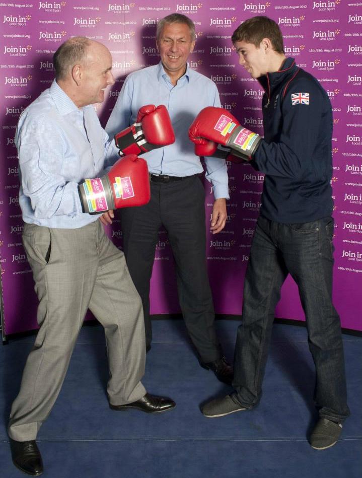 Join Ins_David_Moorcroft_referees_Sir_Charles_Allen_and_Team_GB_boxer_Luke_Campbell_at_Broad_Street_ABC_02-07-12