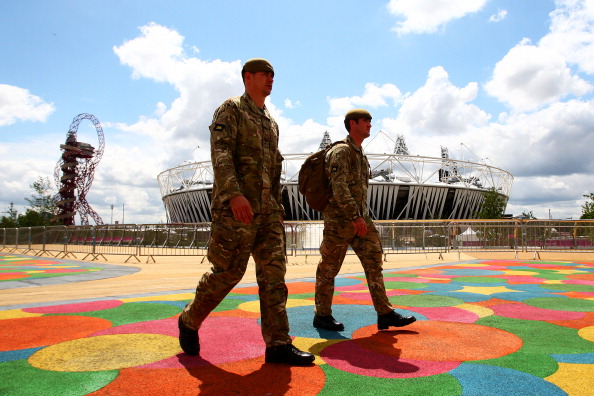 Soldiers outside_Olympic_Stadium_July_22