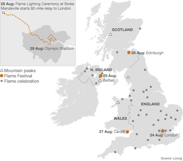 Paralympic Flame_route