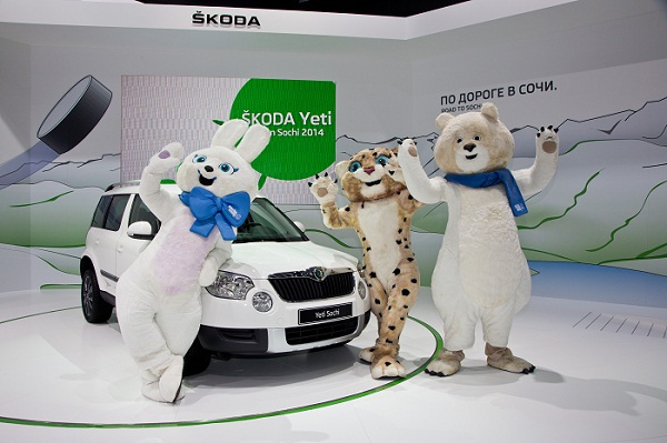 Skoda Sochi_2014_car_with_mascots