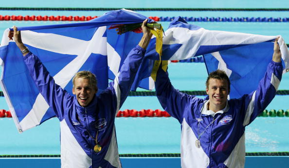 David Carry_of_Scotland_won_gold__Euan_Dale_of_Scotland_won_silver_in_the_mens_400m_individual_medley_final_at_Melbourne_2006_Commonwealth_Games