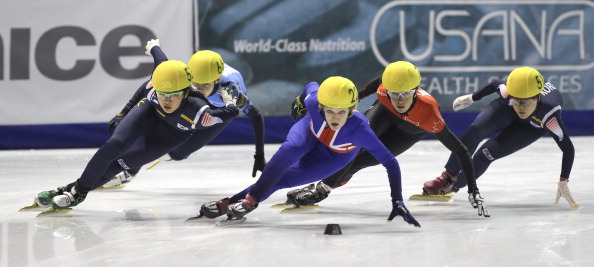 Suk Hee_Shim_of_Korea_Elise_Christie_of_Great_Britain_Marie-Eve_Drolet_of_Canada_and_Min-Jung_Kim_of_Korea