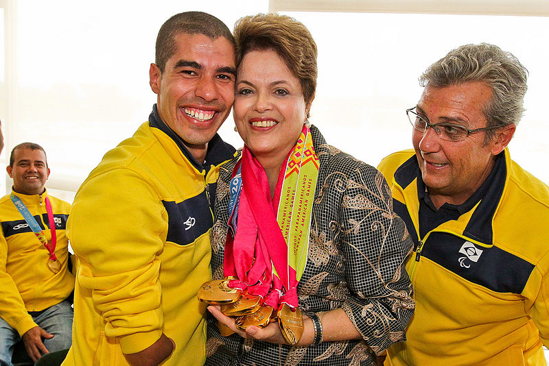 Daniel Dias with Brazilian President