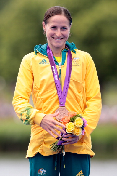 Erin Densham with Olympic bronze medal August 4 2012