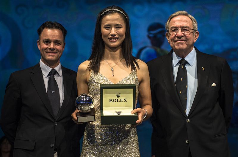 Lijia Xu is awarded the ISAF Rolex World Sailor of the Year Award