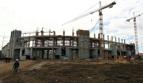 Spartak Stadium under construction