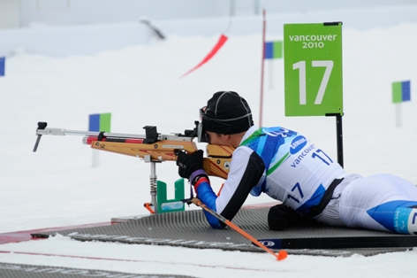 Yannick Bourseaux competing at Vancouver 2010