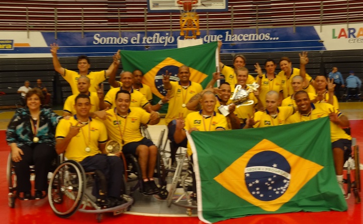 Brazil celebrate winning South American Wheelchair Basketball Championships 2012