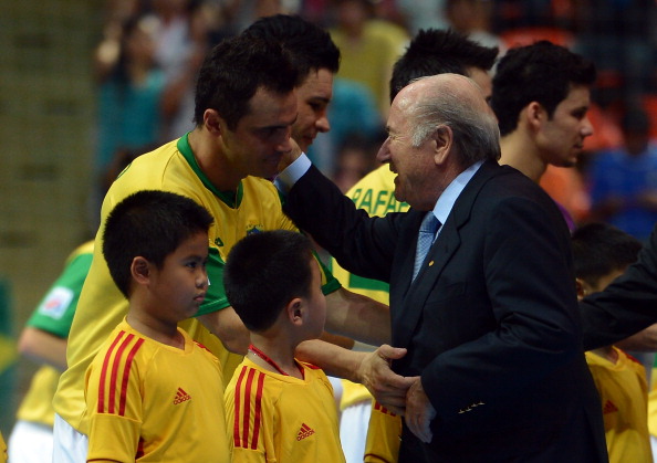 Sepp Blatter at final of FIFA Futsal World Cup Bangkok November 18 2012