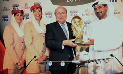 Sepp Blatter with Emirates and World Cup