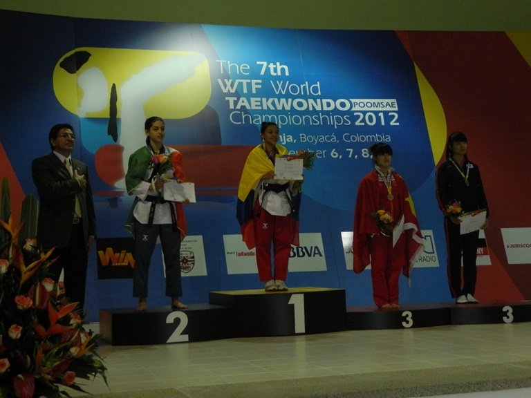7th WTF World Taekwondo Poomsae Championships podium