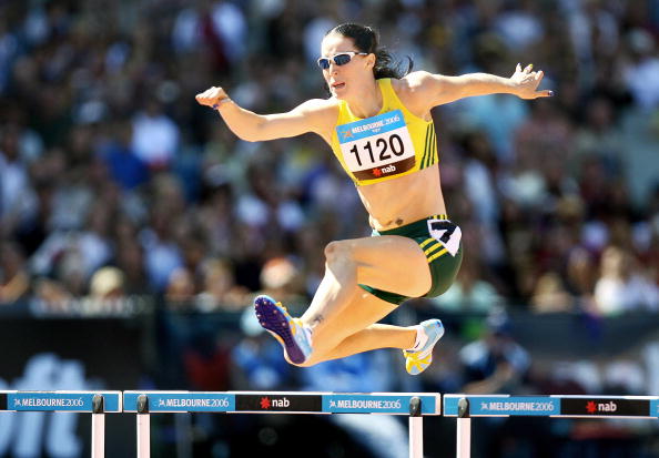Jana Pittman winning 400m hurdles Melbourne March 22 2006 Commonwealth Games
