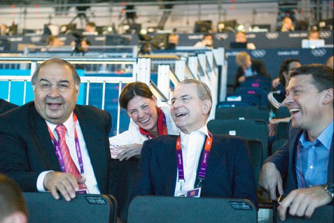 Alisher Usmanov with Jacques Rogge at London 2012