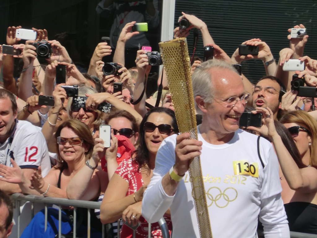 Antoine de Navacelle  with Olympic Torch