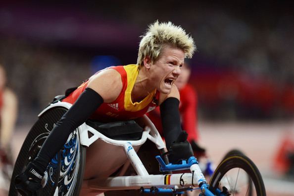 Marieke Vervoort wins 100m LOndon 2012 Paralympics
