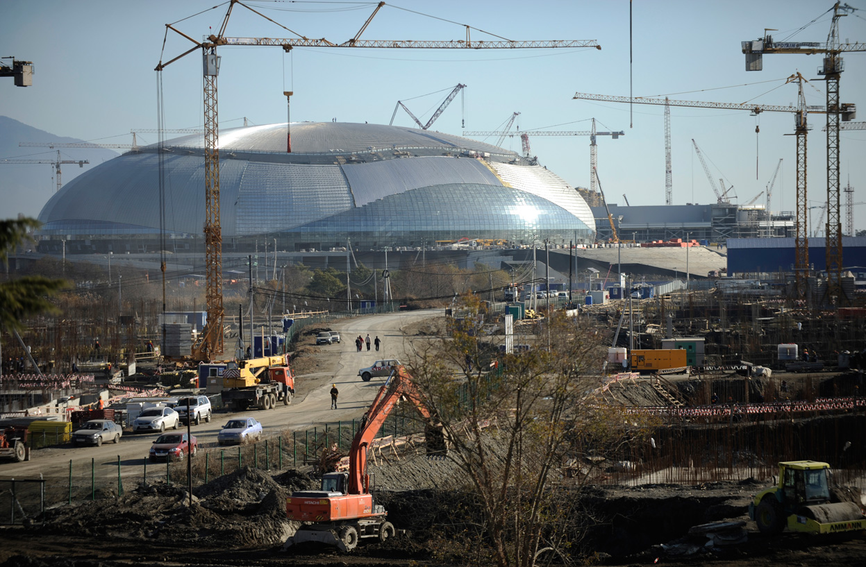 Sochi construction work
