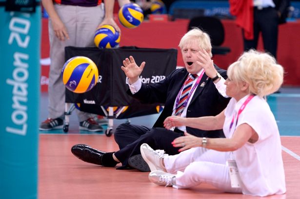 Boris Johnson and Barbara Windsor at London 2012 Paralympics