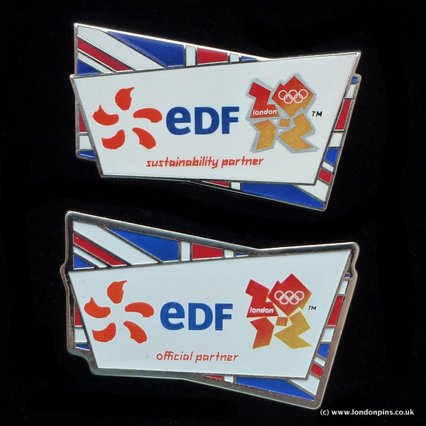 EDF sustainability and official partner pin