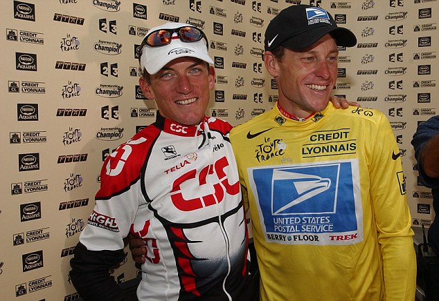 Lance Armstrong with Tyler Hamilton