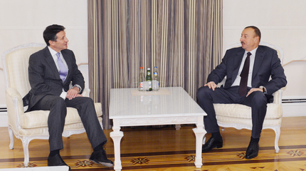 Sebastian Coe meets President Aliyeva in Baku January 21 2013