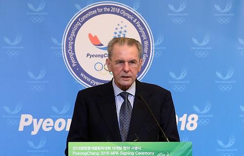 Jacques Rogge in Seoul January 30 2013