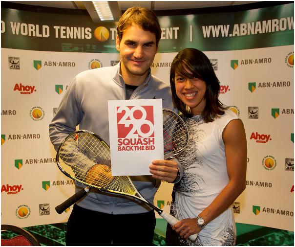 Roger Federer and Nicol David