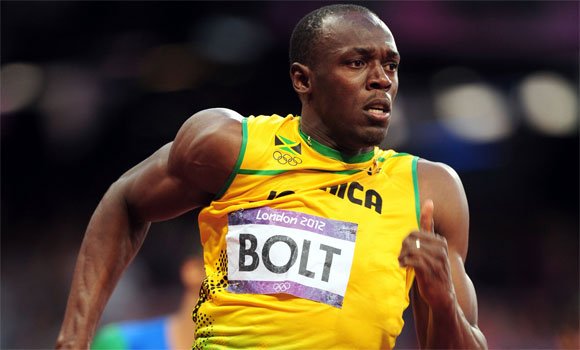 Usain Bolt running at London 2012