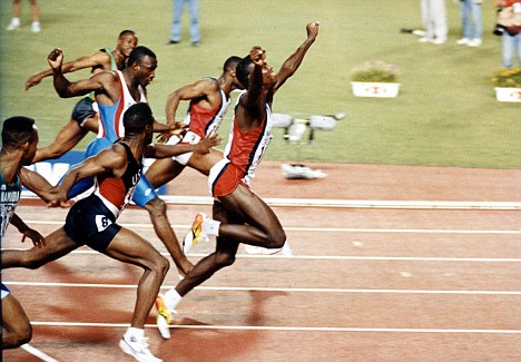 Carl Lewis wins 100m World Championships Tokyo 1991