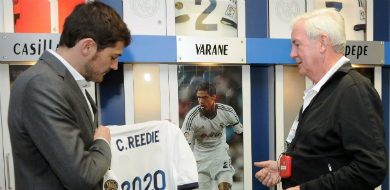 Craig Reedie presented with Real Madrid shirt March 18 2013