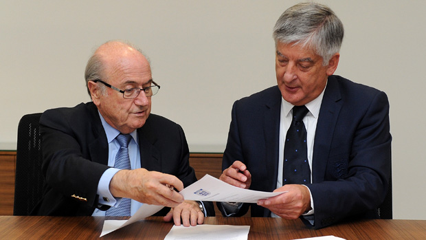 Sepp Blatter with David Bernstein