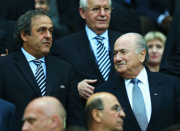 Sepp Blatter with Michel Platini Euro 2012