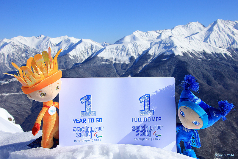 Sochi 2014 Paralympic mascots one year to go