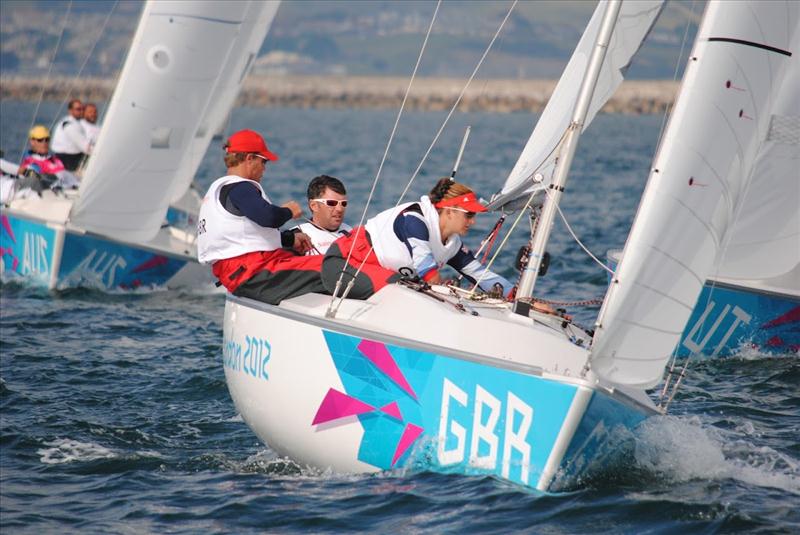 Three-person Paralympic keelboat