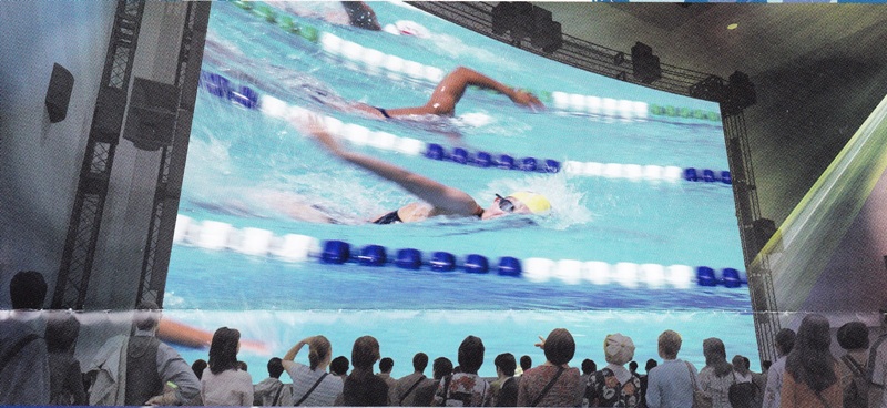 Ultra high definition television swimming